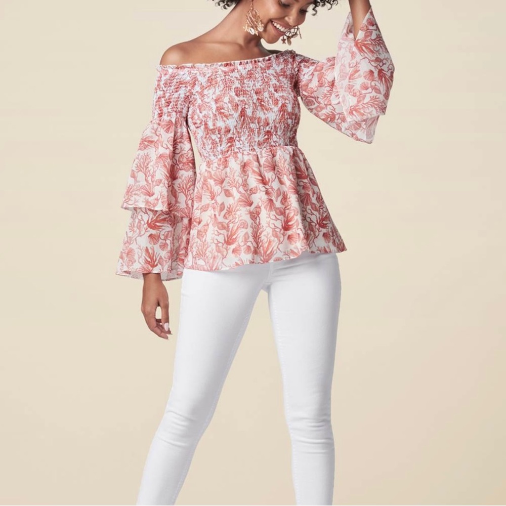 Coral Reef Smocked Top Small